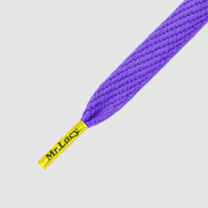 Cordon Plano Normal Niño Violeta Punta Amarilla Flatties JR Colored Tips Violet Yellow