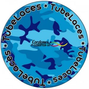 Cordon Plano Impreso Camuflaje Azul Special Camo Ocean Tubelaces