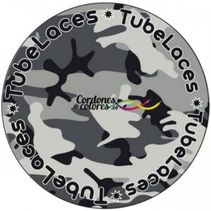 Cordon Plano Impreso Camuflaje Gris Special Camo Grey Tubelaces