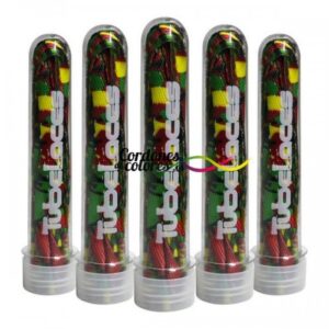 Cordon Plano Impreso Camuflaje Rasta Special Camo Rasta Tubelaces