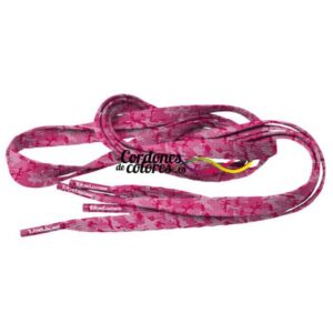 Cordon Plano Impreso Camuflaje Rosa Special Camo Pink Tubelaces