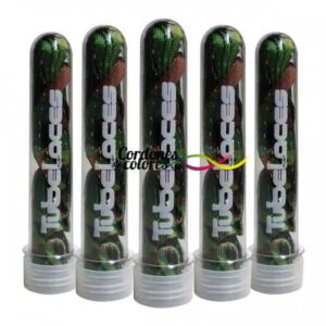 Cordon Plano Impreso Camuflaje Verde Special Camo Green Tubelaces