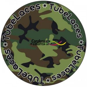 Cordon Plano Impreso Camuflaje Verde Special Camo Green Tubelaces