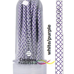 Cordones Redondos Rope Laces Blanco Purpura Tubelaces