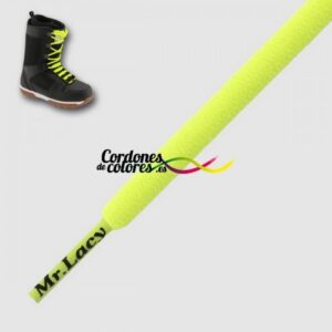 Cordon Redondo Snow Amarillo Fluorescente Snowies Neon Lime Yellow 275