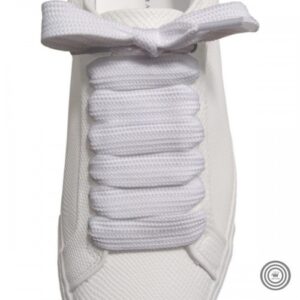 Cordones Anchos Planos XL Blancos