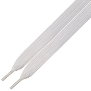 Cordones Anchos Planos XL Blancos