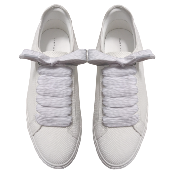 Cordones para Zapatillas Planos Anchos Blancos - Stand Shop