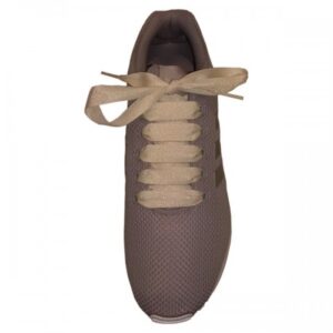 Cordones Cinta Chic Beis Brillo Oro