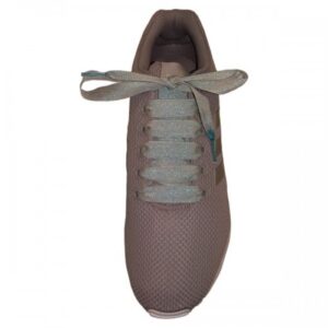 Cordones Cinta Chic Blanco Brillo Azul