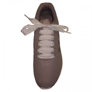 Cordones Cinta Chic Blanco Brillo Plata