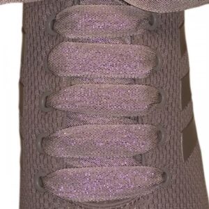 Cordones Cinta Chic Blanco Brillo Purpura