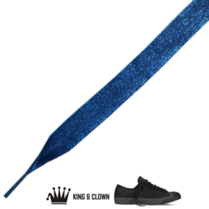 Cordones Cinta Chic Negro Brillo Azul