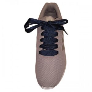 Cordones Cinta Chic Negro Brillo Azul