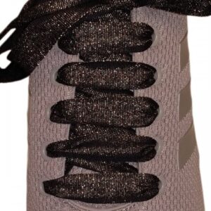 Cordones Cinta Chic Negro Brillo Oro