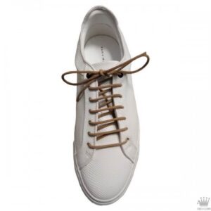 Cordones Cuero Serraje Redondos Arena
