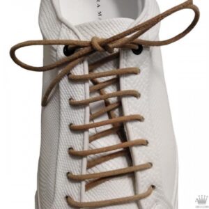 Cordones Cuero Serraje Redondos Arena