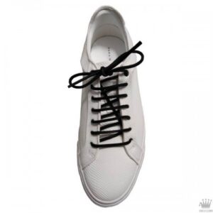 Cordones Cuero Serraje Redondos Negro