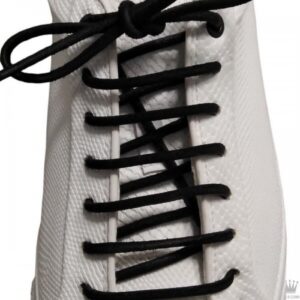 Cordones Cuero Serraje Redondos Negro