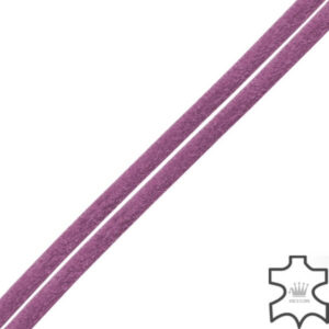 Cordones Cuero Serraje Redondos Rosa