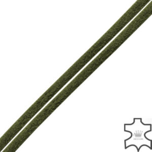 Cordones Cuero Serraje Redondos Verde Cazador