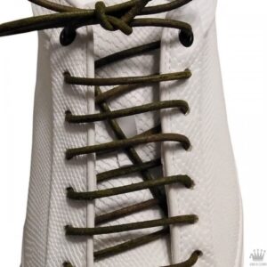 Cordones Cuero Serraje Redondos Verde Cazador