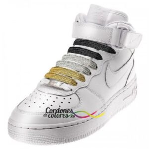 Cordones Elasticos mini LACCI Negro Glitter