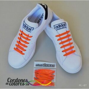 Cordones Elasticos mini LACCI Naranja Fluor
