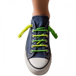Cordones Elásticos Niños Verde Fluor Liaflex