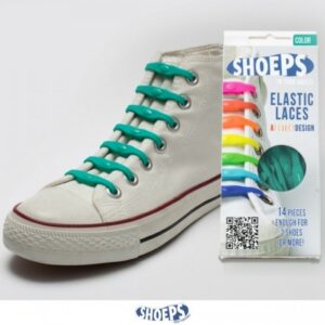 Cordones Elásticos Shoeps Verde Oceano