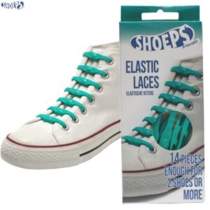 Cordones Elásticos Shoeps Verde Oceano