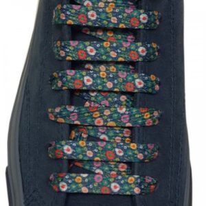 Cordones Estampados Flores Mini Azul Exclusive