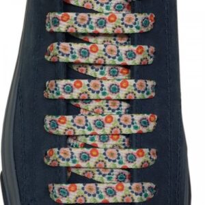 Cordones Estampados Flores Mini Blanco Exclusive
