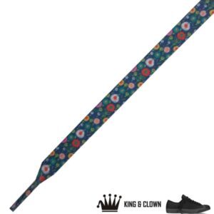 Cordones Estampados Flores Mini Azul Exclusive