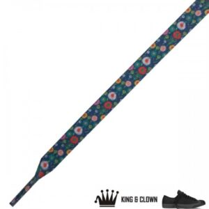 Cordones Estampados Flores Mini Azul Exclusive