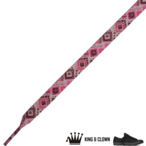 Cordones Estampados Rombos Rosas Exclusive