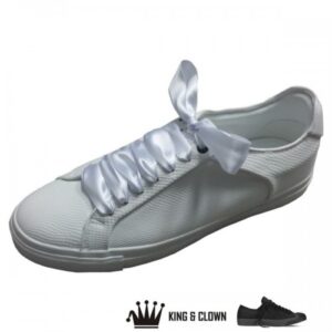 Cordones Raso Anchos Basket Heart Blanco