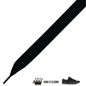 Cordones Raso Anchos Basket Heart Negro