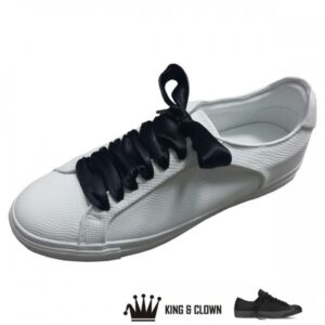 Cordones Raso Anchos Basket Heart Negro
