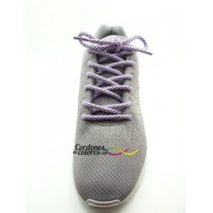Cordones Redondos Rope Laces Blanco Purpura Tubelaces