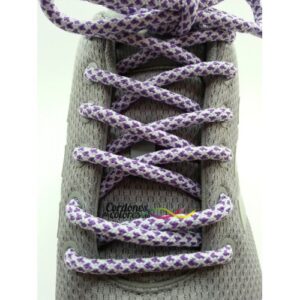 Cordones Redondos Rope Laces Blanco Purpura Tubelaces