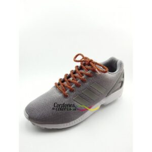 Cordones Redondos Rope Laces Negro Naranja Fluor Tubelaces