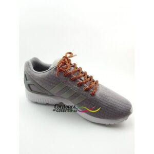 Cordones Redondos Rope Laces Negro Naranja Fluor Tubelaces