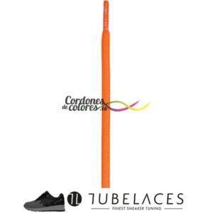 Cordones Redondos Rope Laces Solid Naranja Fluor