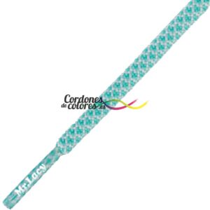 Cordones Redondos Rope Laces Verde Menta Blanco Ropies