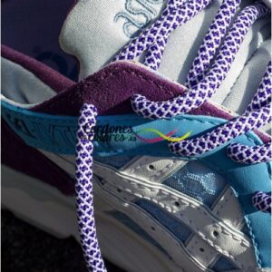 Cordones Redondos Rope Laces Violeta Blanco Ropies