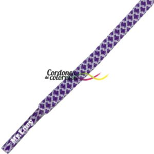Cordones Redondos Rope Laces Violeta Blanco Ropies