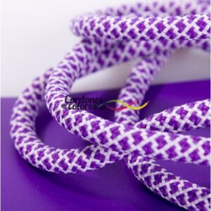 Cordones Redondos Rope Laces Violeta Blanco Ropies