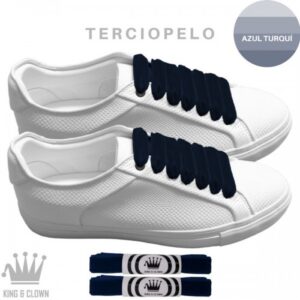 Cordones Terciopelo Azul Marino Para Zapatillas