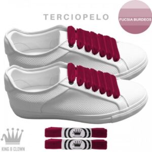 Cordones Terciopelo Fucsia Para Zapatillas